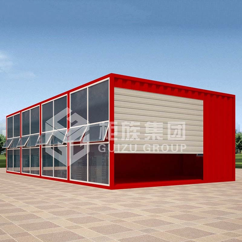 ODM Китайская фабрика по индивидуальному заказу сборных мобильных транспортных контейнеров для офиса с французскими окнами