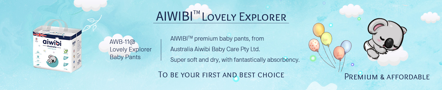 Одноразовые дышащие детские брюки AIWIBI в форме Q с супермягким тисненым жемчужным верхним слоем