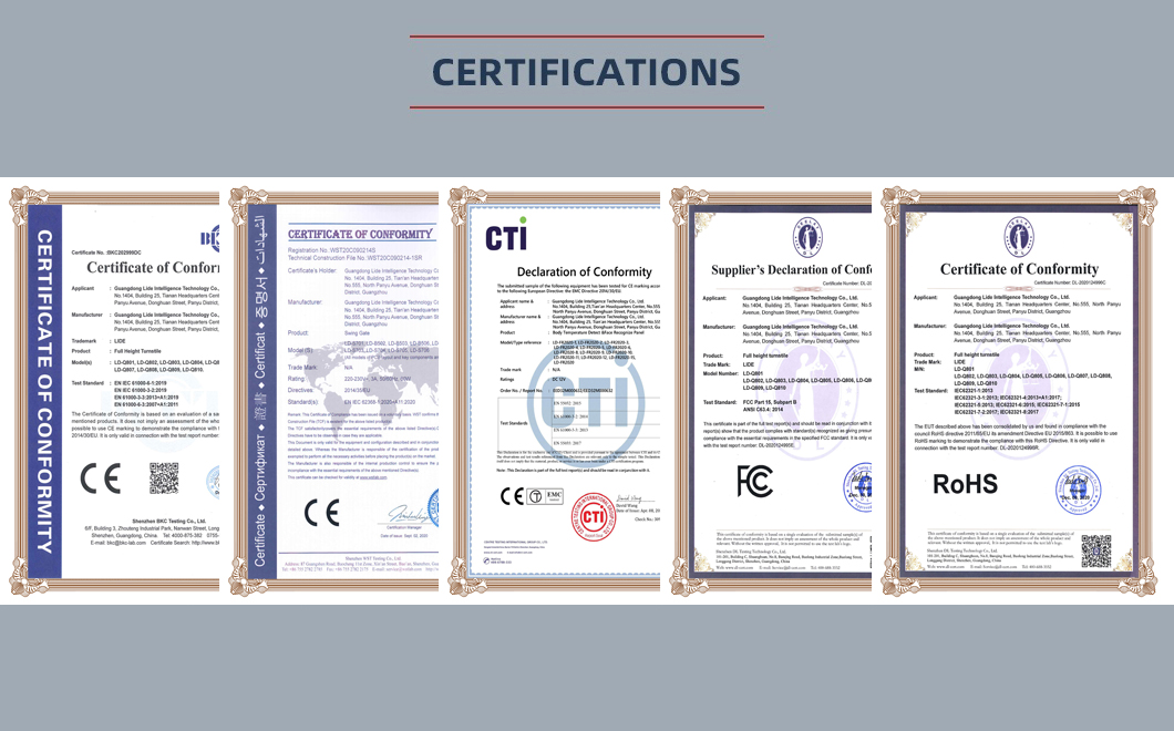 Сертификат CE турникета штатива