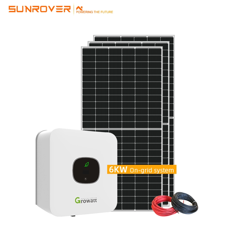 Заводская цена 6 кВт Солнечная система на решетчатой ​​панели для дома