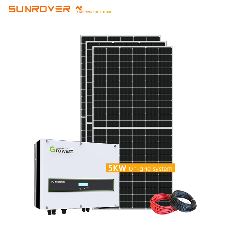 Высококачественная двусторонняя солнечная система мощностью 5 кВт на решетке