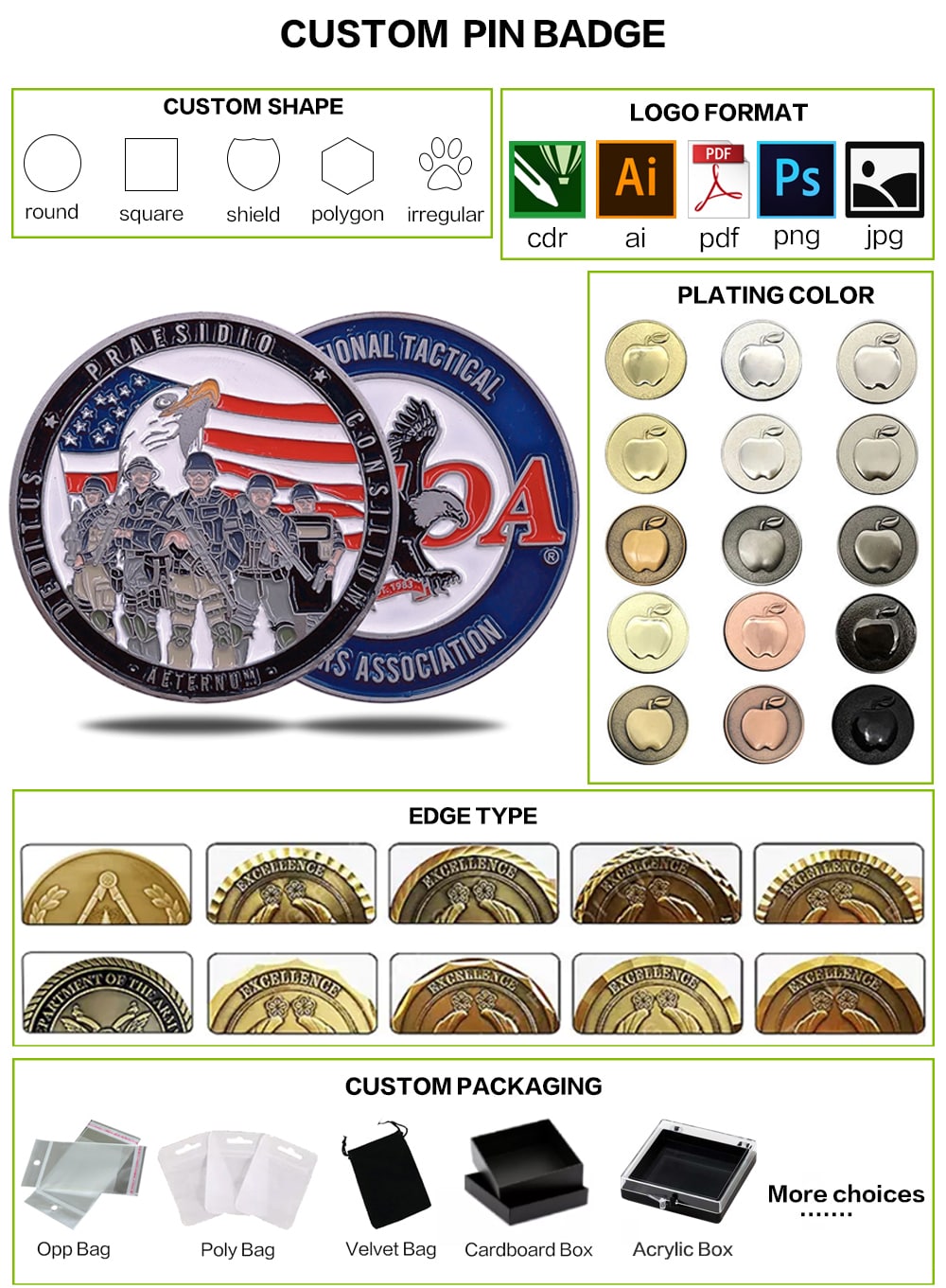 Монета с вызовом американского флага