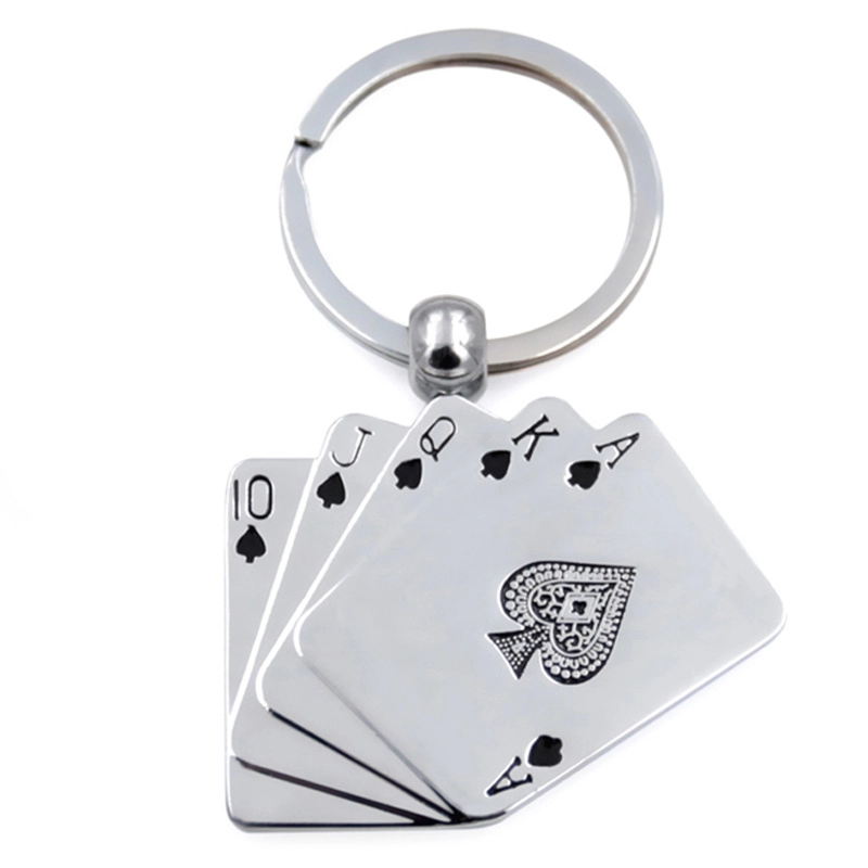3D покерный металлический брелок для ключей на заказ