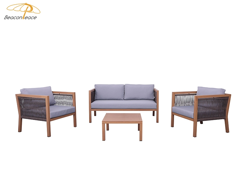 Мебель для отдыха на открытом воздухе, деревянный патио, одиночный диван
