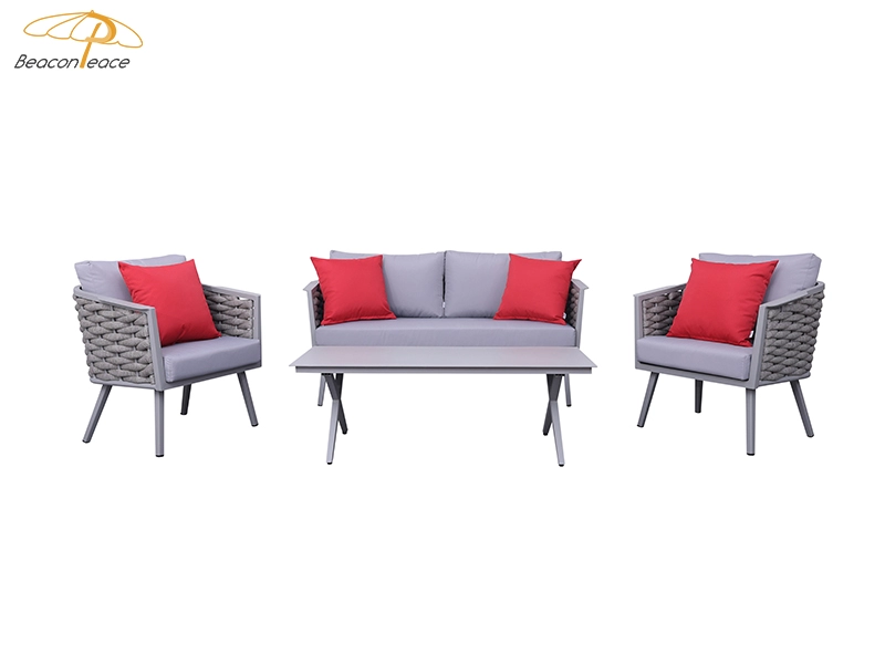 Современная индивидуальная мебель для гостиной дивана сплетения веревки патио сада